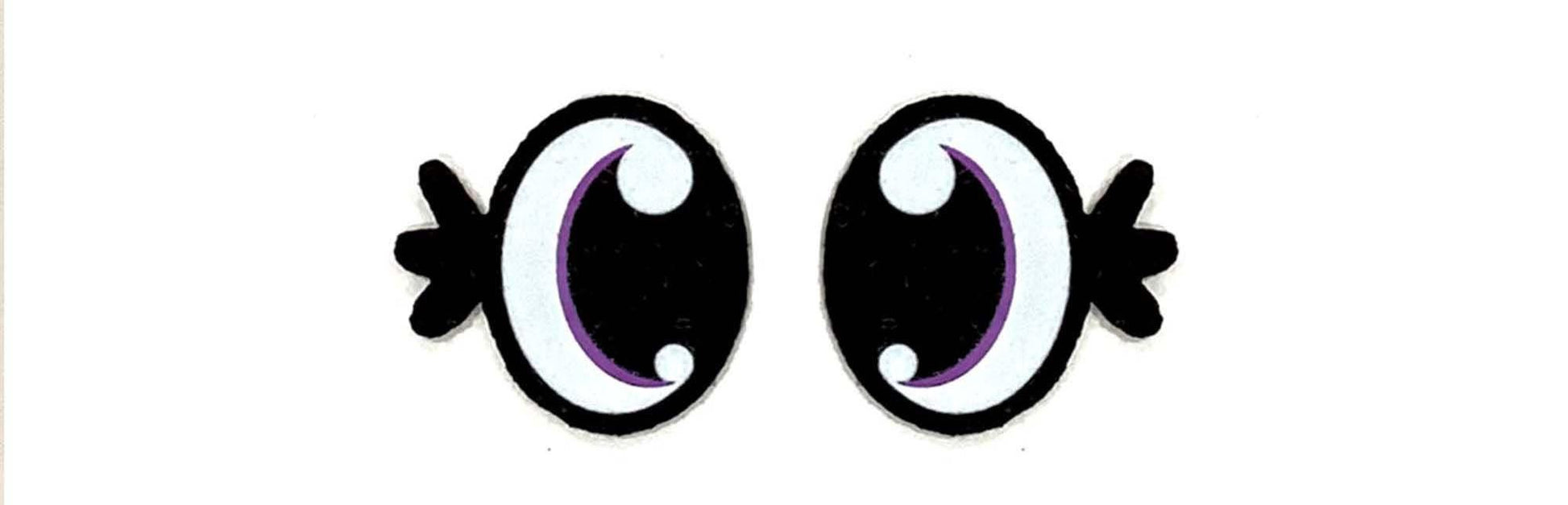 3 Pack of Oval Felt Eyes for Amigurumi, Rainbow, Kawaii, for Crochet Plushie Multiple Sizes Available