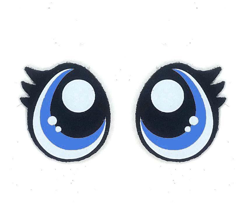 3 Pack of Pouty Felt Eyes for Amigurumi with Lashes, Easter, Egg, Multiple Sizes Multiple Sizes Available