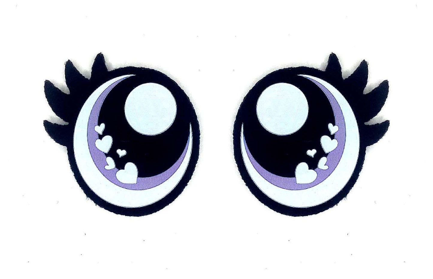 3 Pack Felt Eyes for Amigurumi, Crochet Plushie, Kawaii Rainbow, Felt Eyes for Stuffies, Hearts Multiple Sizes Available