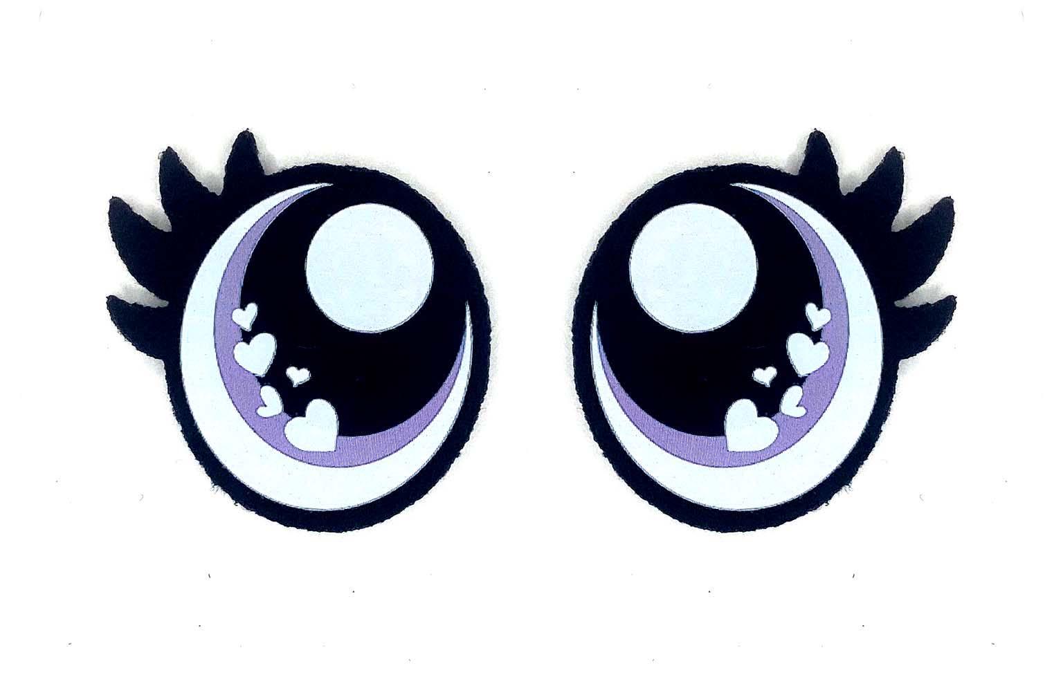 3 Pack Felt Eyes for Amigurumi, Crochet Plushie, Kawaii Rainbow, Felt Eyes for Stuffies, Hearts Multiple Sizes Available