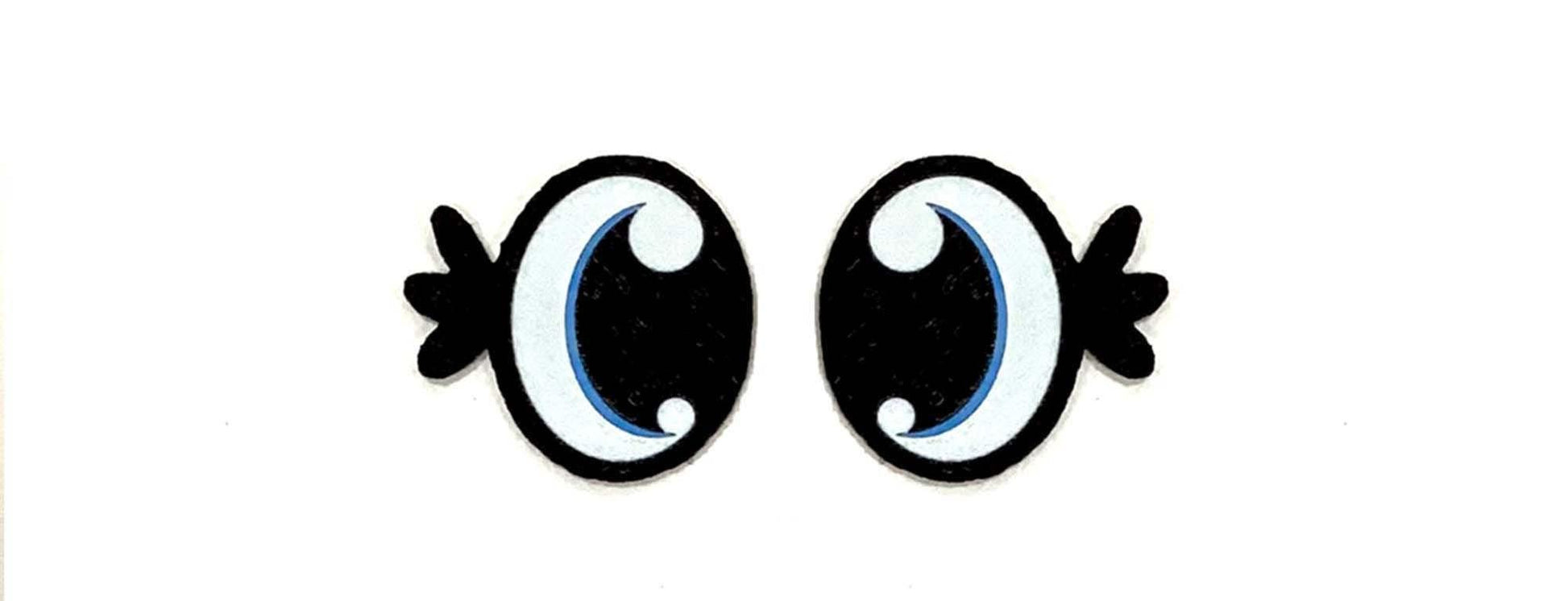 3 Pack of Oval Felt Eyes for Amigurumi, Rainbow, Kawaii, for Crochet Plushie Multiple Sizes Available