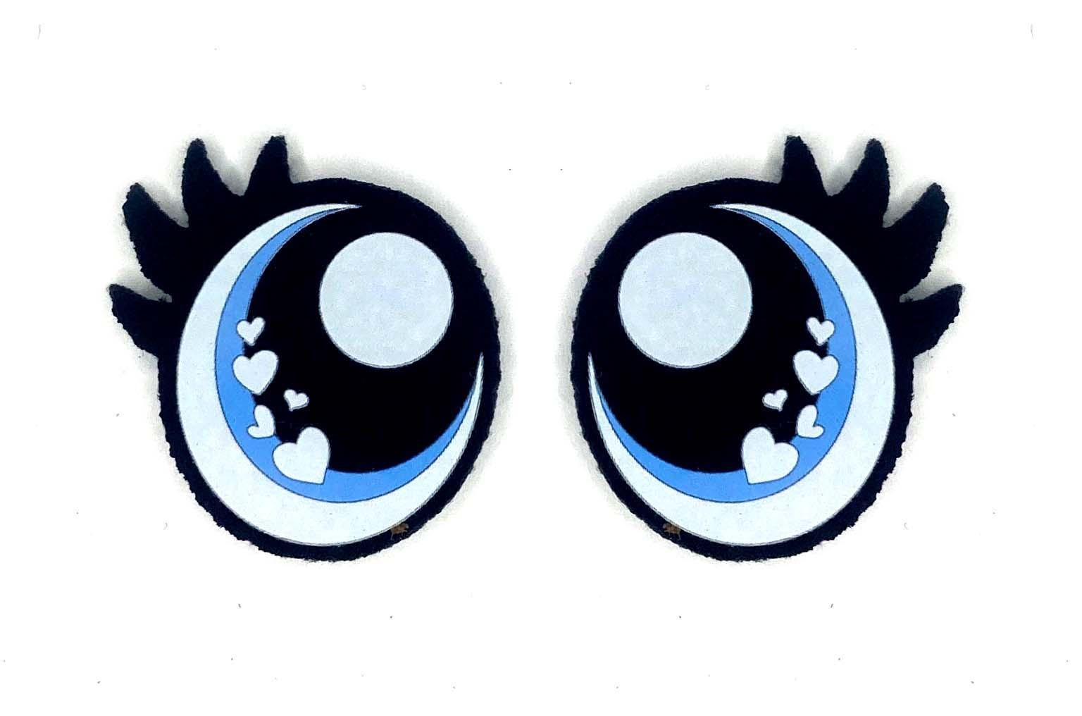 3 Pack Felt Eyes for Amigurumi, Crochet Plushie, Kawaii Rainbow, Felt Eyes for Stuffies, Hearts Multiple Sizes Available