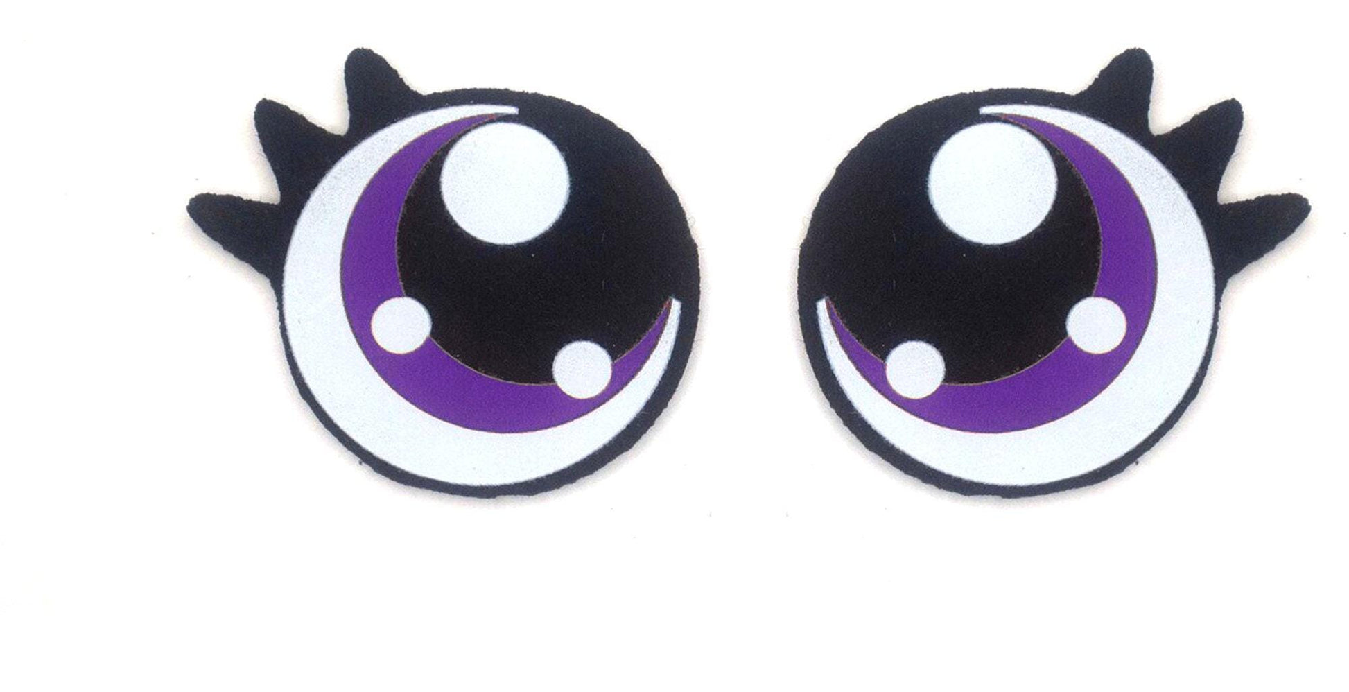 3 Pack of Round Felt Eyes for Amigurumi with Lashes, Multiple Sizes Available