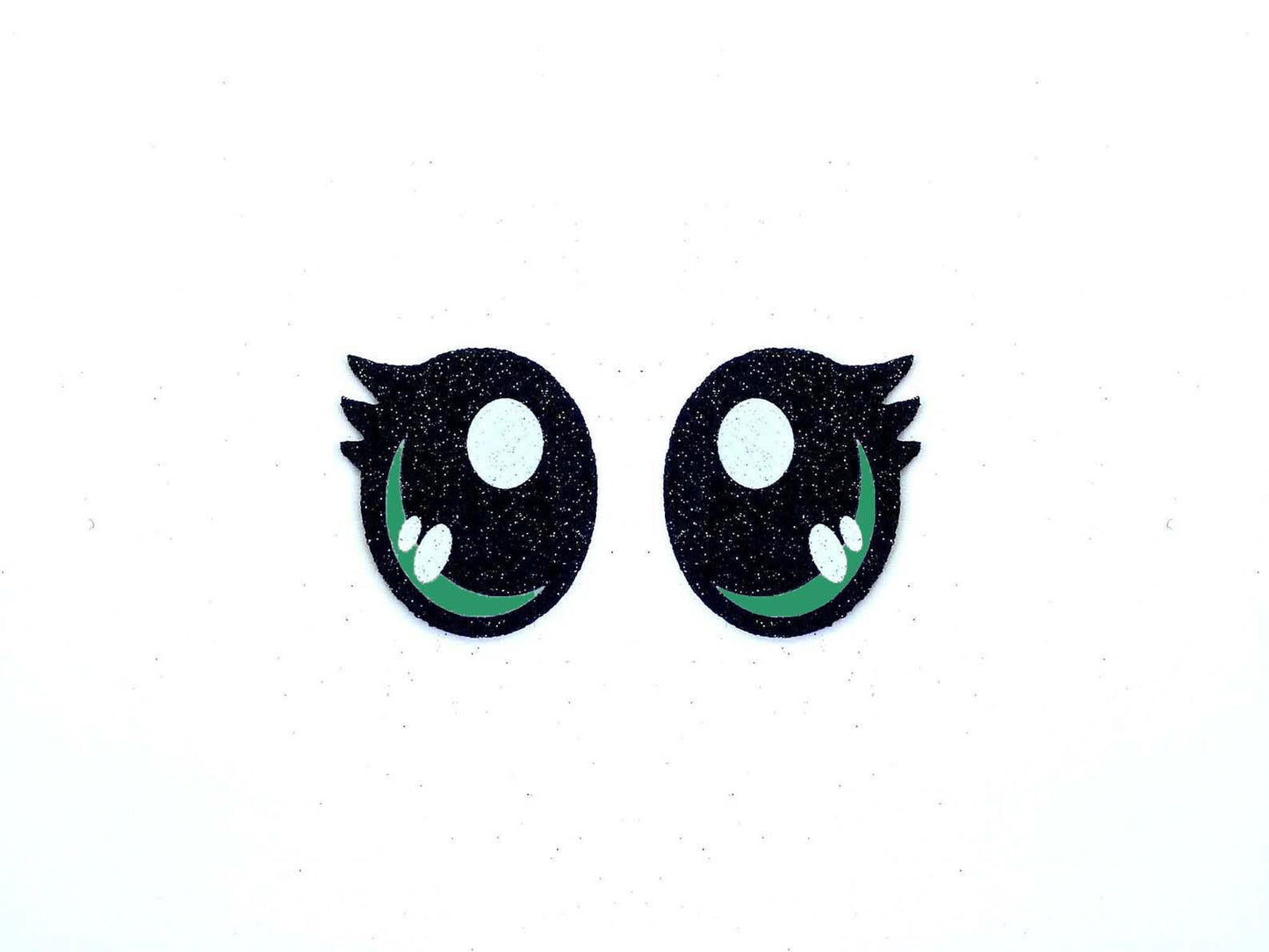 3 Pack of Glitter Felt Eyes for Amigurumi, Crochet Plushie Eyes, Kawaii, 5/8 to 2 1/4 inch Sizes, Multicolor Multiple Sizes Available