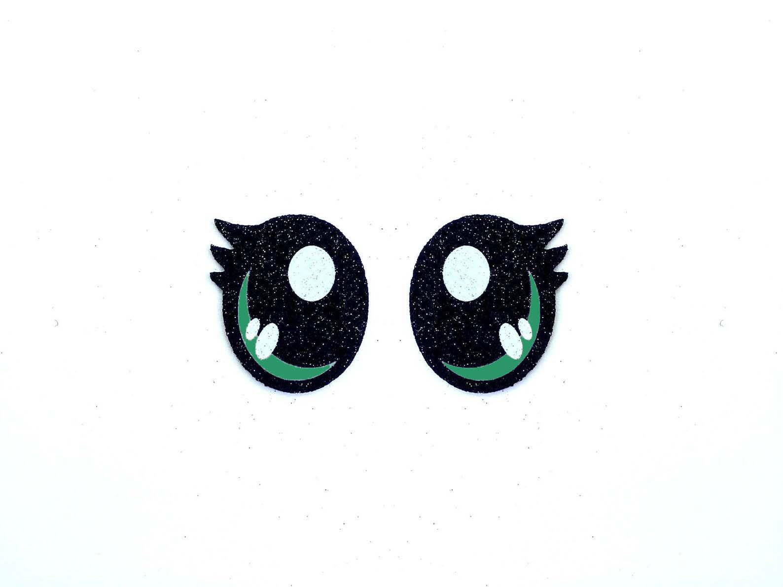 3 Pack of Glitter Felt Eyes for Amigurumi, Crochet Plushie Eyes, Kawaii, 5/8 to 2 1/4 inch Sizes, Multicolor Multiple Sizes Available