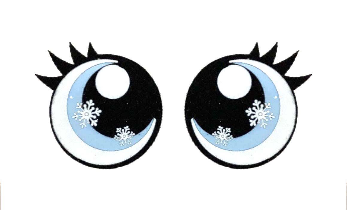 3 Pack of Round Snowflake Glitter Felt Eyes for Amigurumi, Christmas, Holiday, Glitter Eyes Multiple Sizes Available