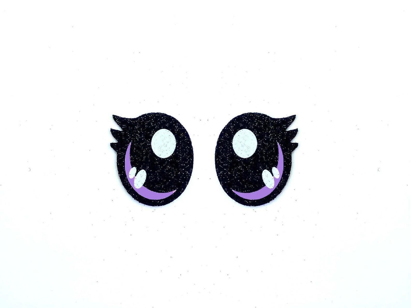 3 Pack of Glitter Felt Eyes for Amigurumi, Crochet Plushie Eyes, Kawaii, 5/8 to 2 1/4 inch Sizes, Multicolor Multiple Sizes Available