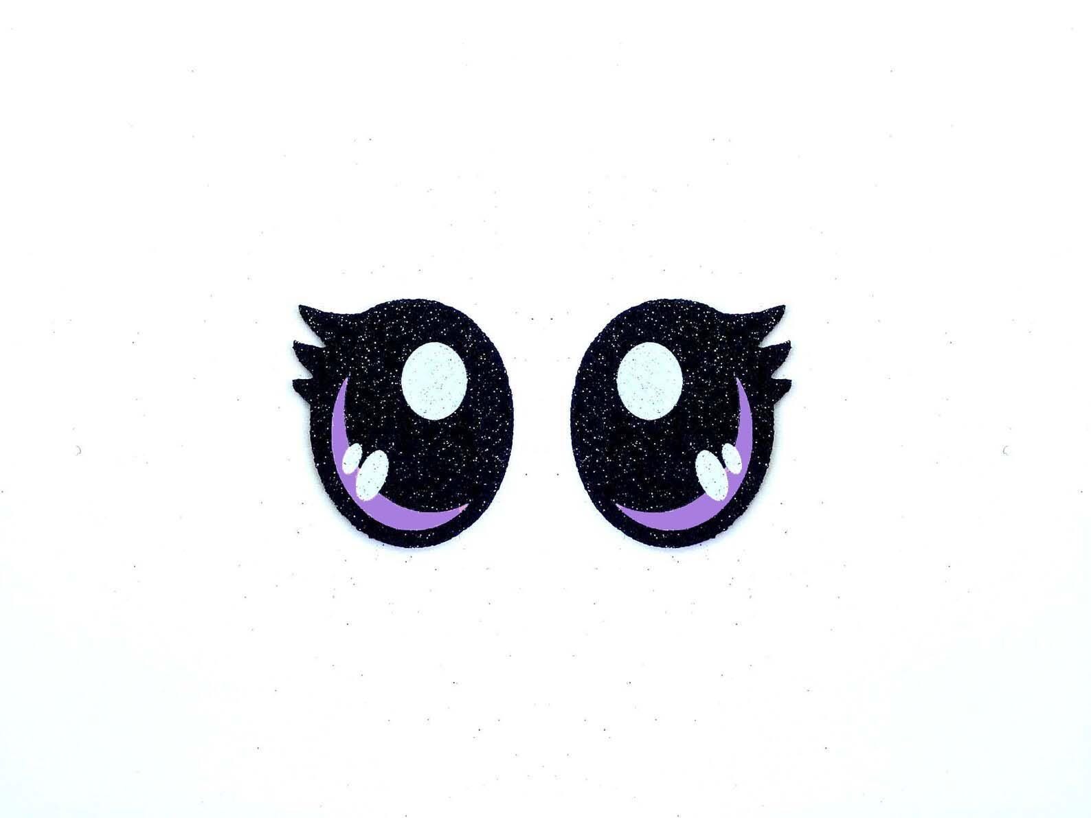 3 Pack of Glitter Felt Eyes for Amigurumi, Crochet Plushie Eyes, Kawaii, 5/8 to 2 1/4 inch Sizes, Multicolor Multiple Sizes Available