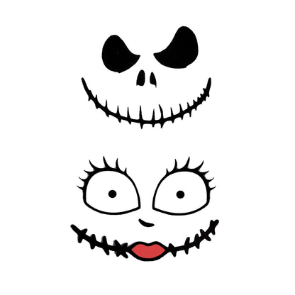 3 Pack of Felt Skeleton Faces