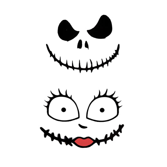 3 Pack Nightmare Skeleton Christmas Halloween Felt Faces Eyes Mouth Nose Combo for Amigurumi, Ghost Multiple Sizes Available