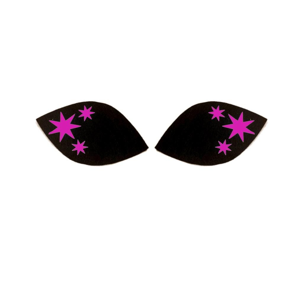 6 Pack of Alien Felt Eyes for Amigurumi, Rainbow, Multiple Sizes Available