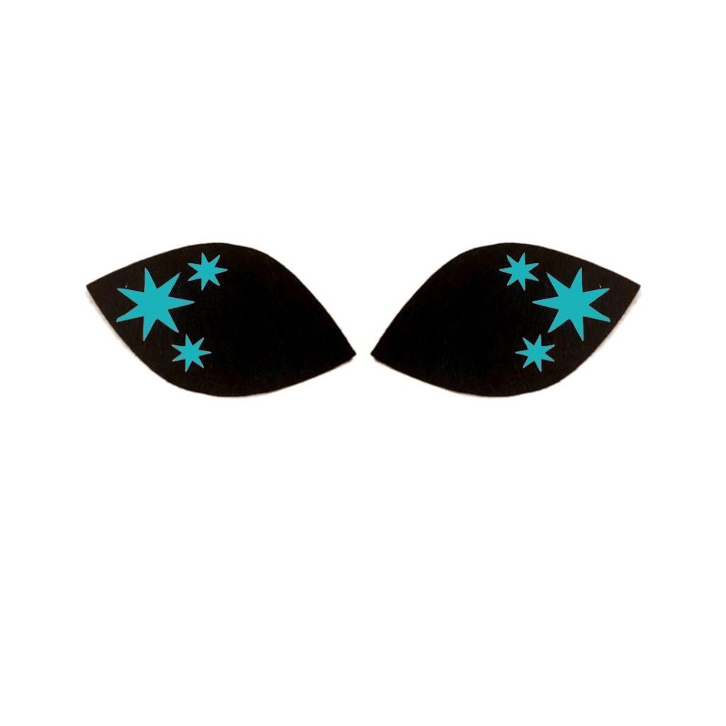 6 Pack of Alien Felt Eyes for Amigurumi, Rainbow, Multiple Sizes Available