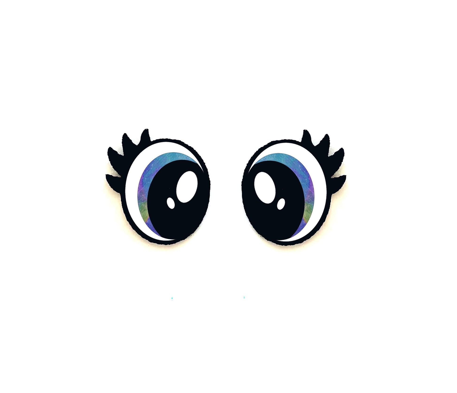 Felt Eyes 3 Pack, Glitter Oval Felt Eyes for Amigurumi, Stuffed Animals, Crochet Plushie, Kawaii, Craft Supplies Multiple Sizes Available
