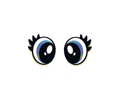 6 Pairs Glitter Oval Felt Eyes With Lashes, Amigurumi, Plushie, & Crochet Crafts