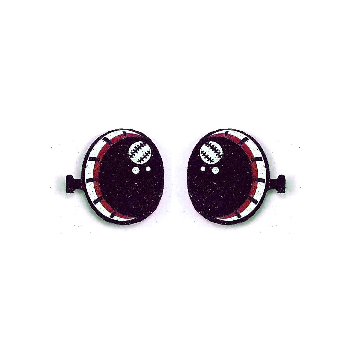 6 Pack of Halloween Monster Glitter Felt Eyes, Frankie, Multiple Sizes Available