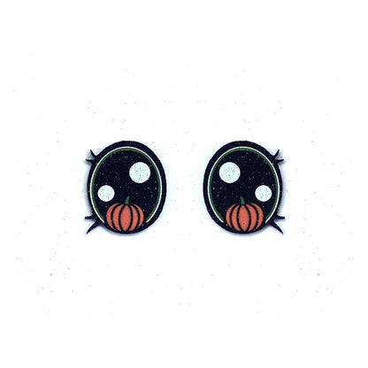 6 Pack of Halloween Pumpkin Felt Eyes