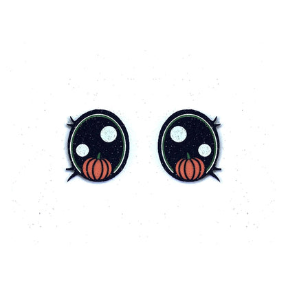 6 Pack of Halloween Pumpkin Felt Eyes