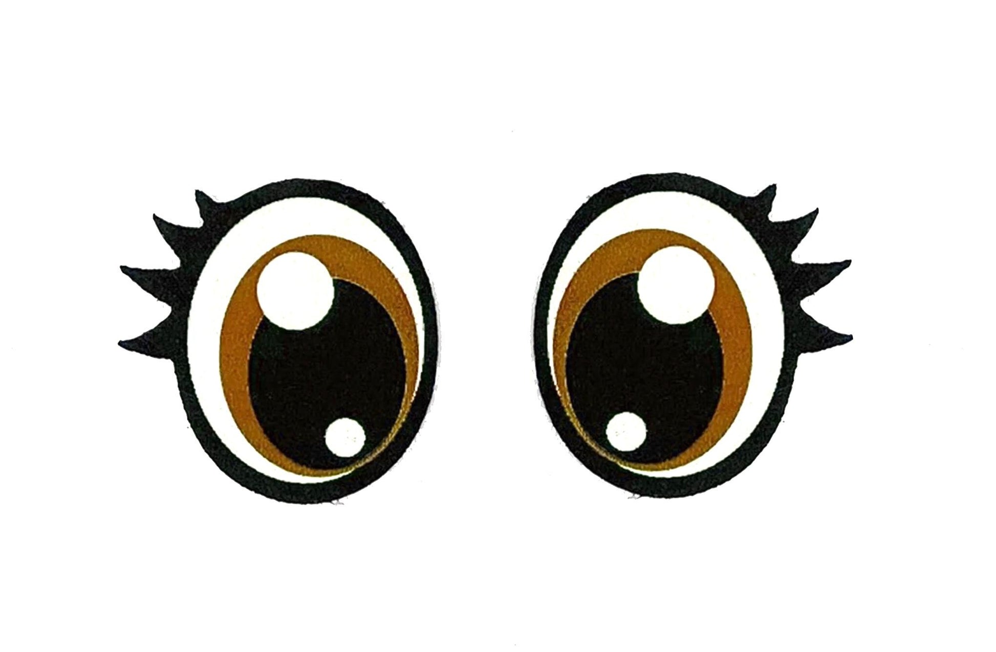 3 Pack of Glitter Felt Eyes for Amigurumi, with Lashes, Multiple Sizes Available