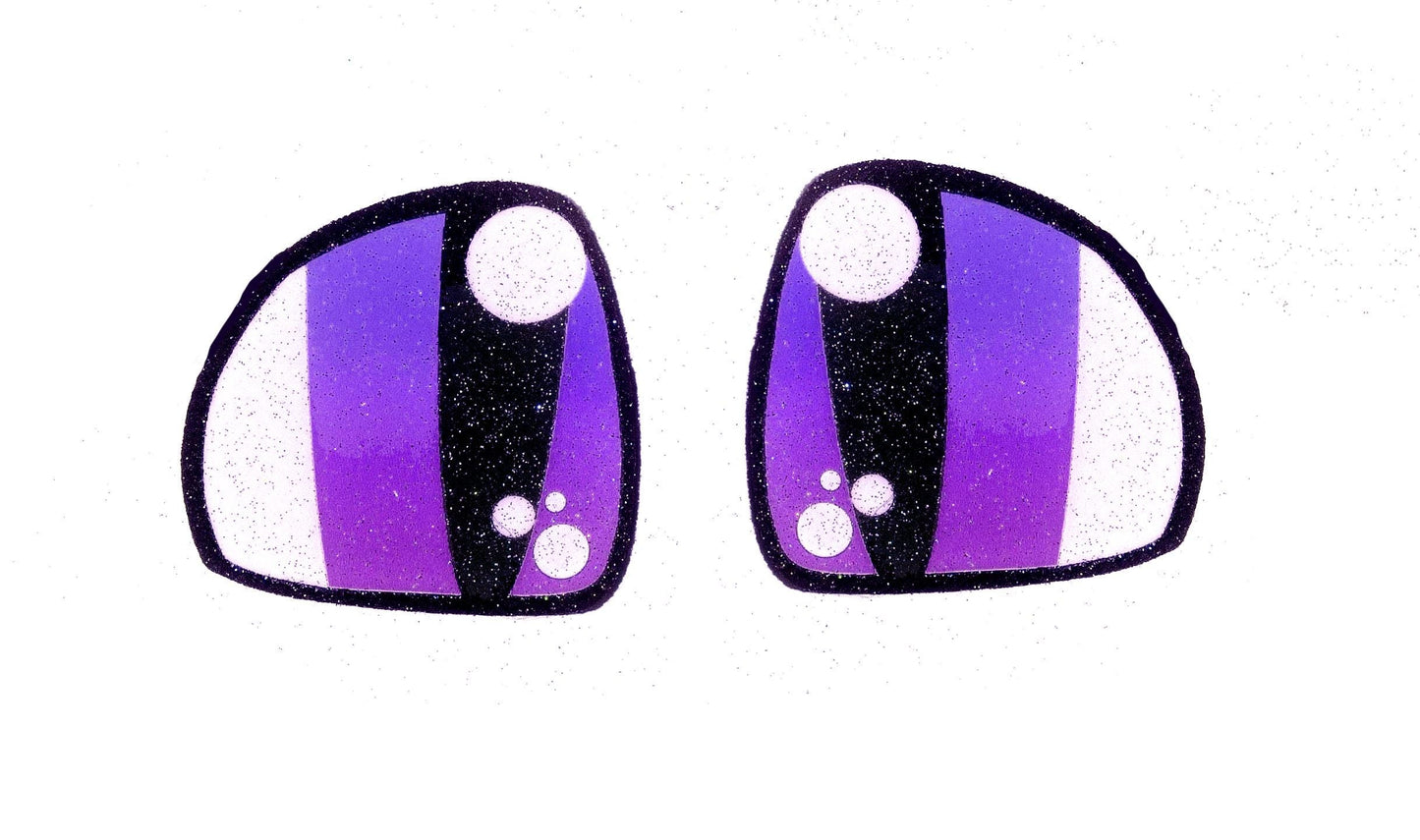 6 Pack of Glitter Felt Dragon Eyes for Amigurumi Multiple Sizes Available