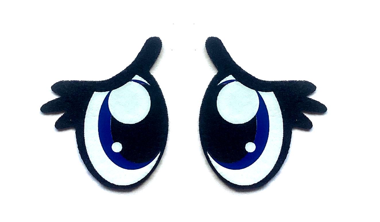 3 Pack of Pouty Felt Eyes for Amigurumi, Sad Eyes, Multiple Sizes Available
