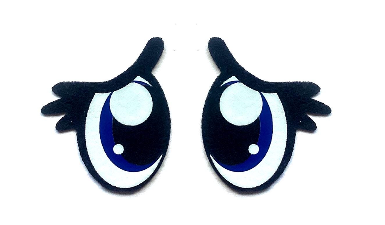 6 Pack of Sad Pouty Felt Eyes for Amigurumi, Sad Eyes for Crochet Plushies Multiple Sizes Available