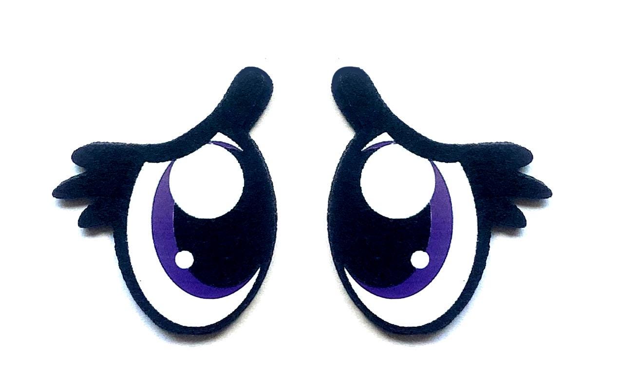 3 Pack of Pouty Felt Eyes for Amigurumi, Sad Eyes, Multiple Sizes Available