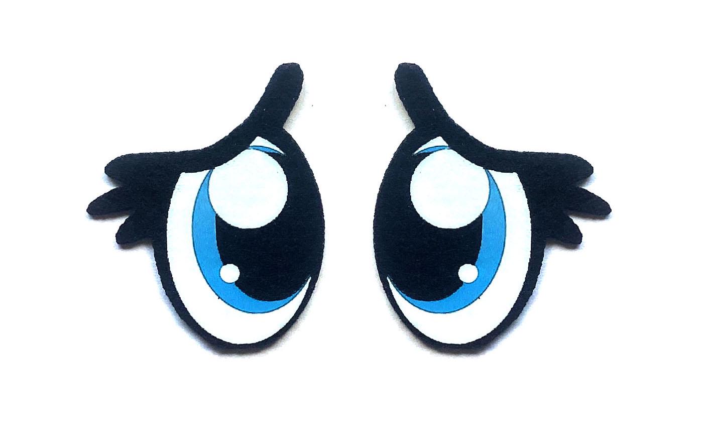 3 Pack of Pouty Felt Eyes for Amigurumi, Sad Eyes, Multiple Sizes Available