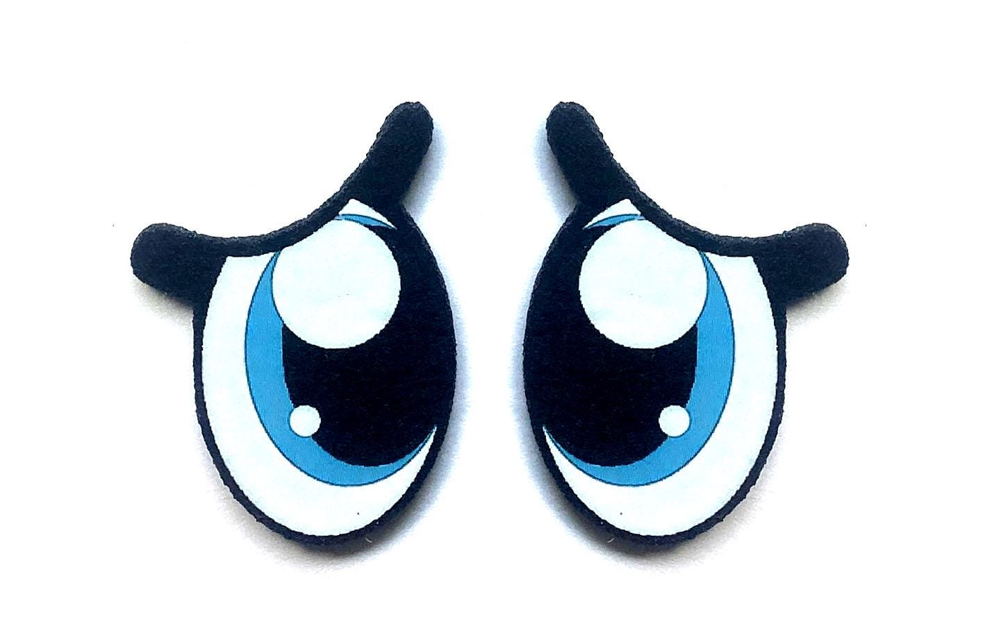 6 Pack of Pouty Felt Eyes for Amigurumi, Sad Eyes, for Crochet Plushies Multiple Sizes Available