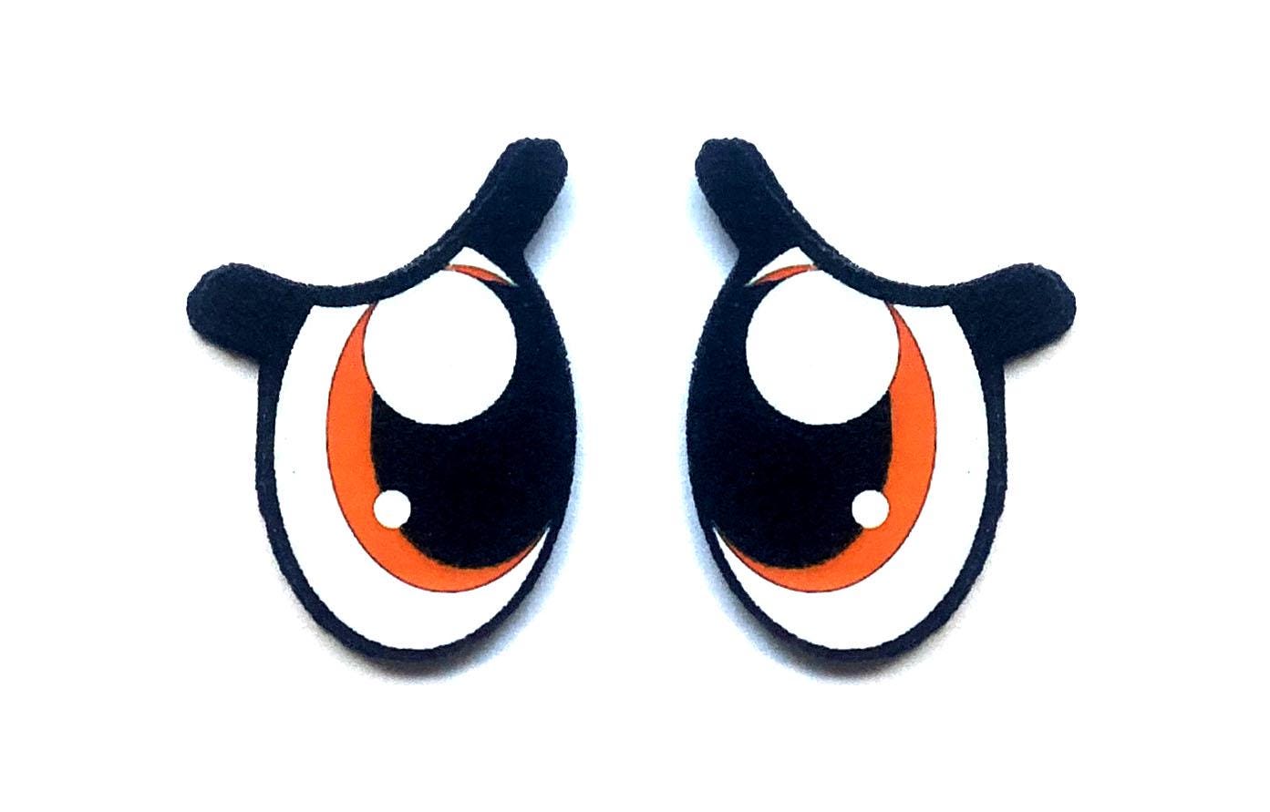 6 Pack of Pouty Felt Eyes for Amigurumi, Sad Eyes, for Crochet Plushies Multiple Sizes Available