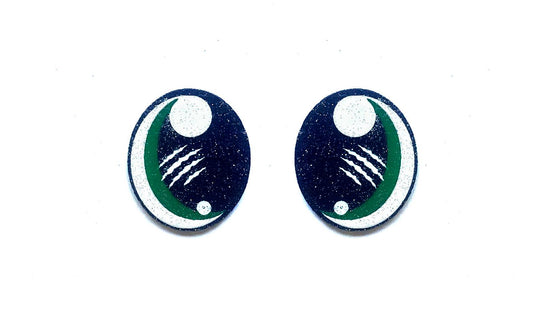 3 Pack of Green Glitter Kaytedids Dino Eyes for Amigurumi