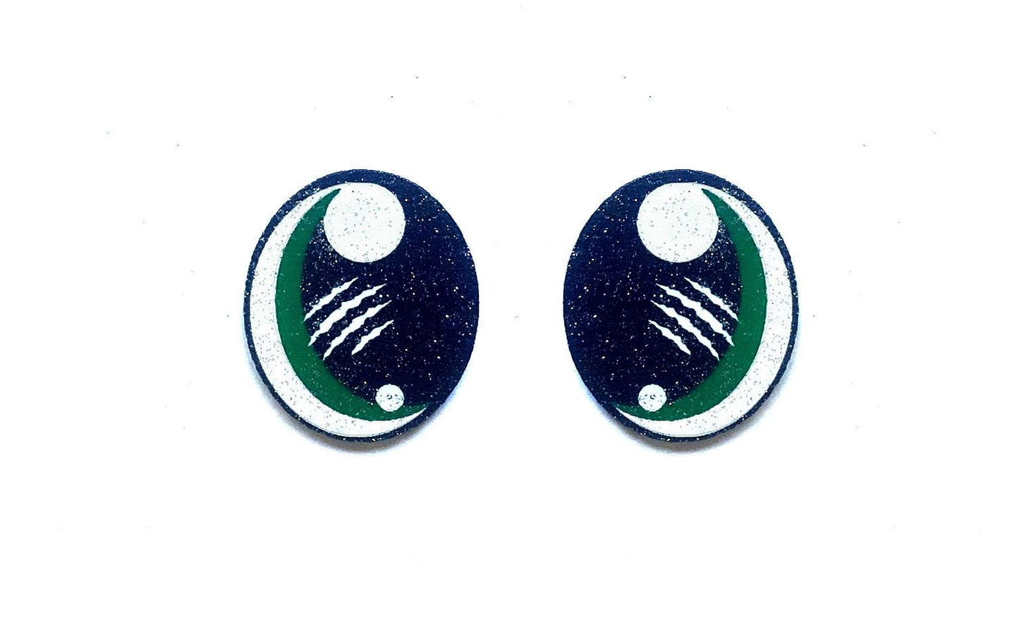 3 Pack of Glitter Dino Felt Eyes for Amigurumi, Dinosaur, Multiple Sizes Available