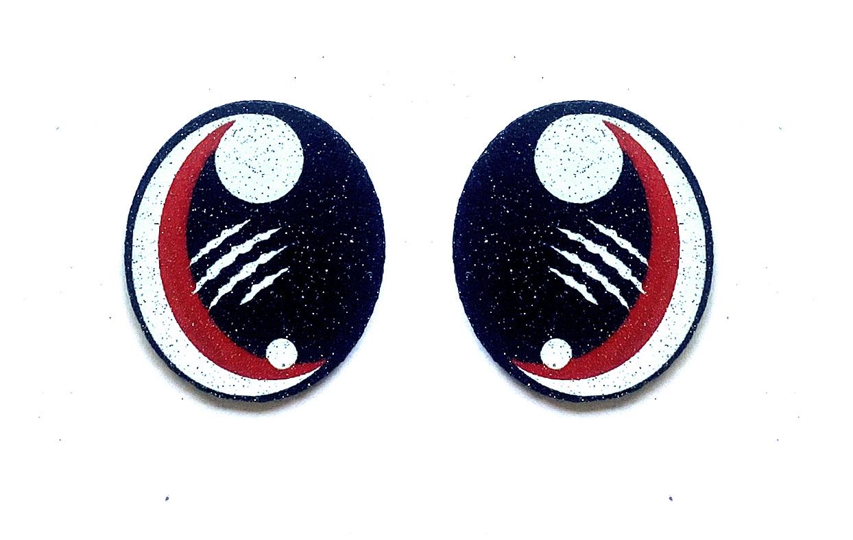 3 Pack of Glitter Dino Felt Eyes for Amigurumi, Dinosaur, Multiple Sizes Available