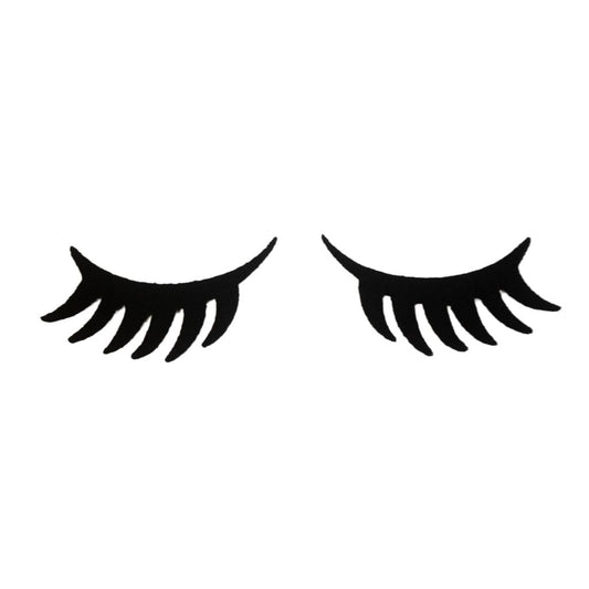 12 Pack of Sleepy Felt Eyes Sleeping Eyelashes for Amigurumi Multiple Sizes Available