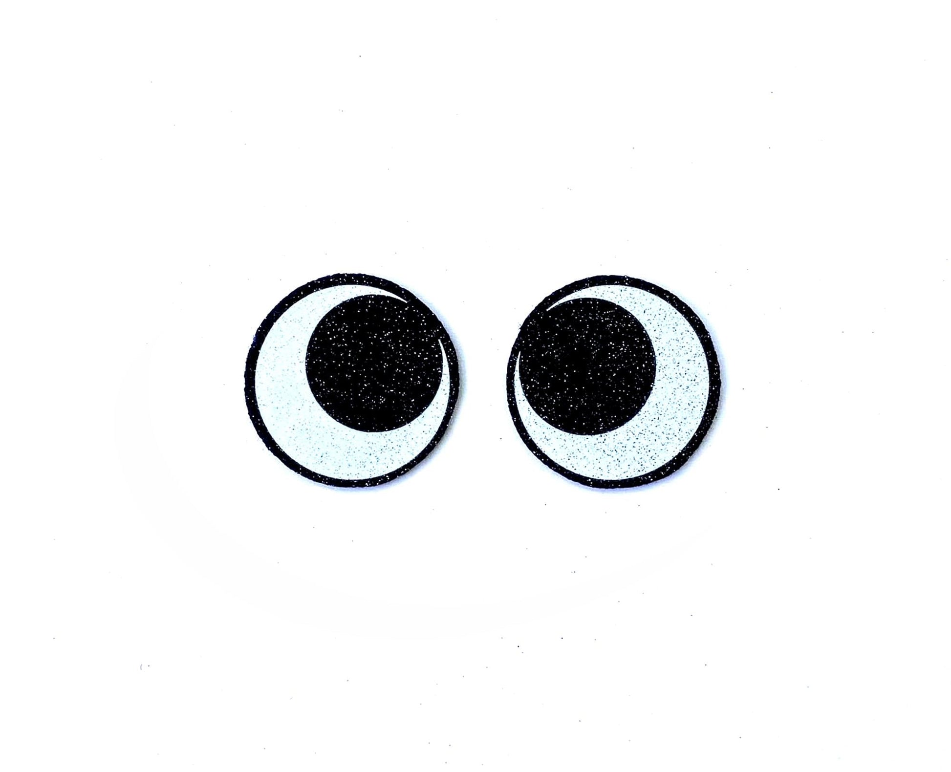 6 Pack of Round Glitter Kawaii Felt eyes For Amigurumi Multiple Sizes Available