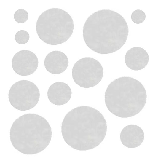 20 Pack of White Round Felt Circles for Amigurumi, Mushroom Spots, Felt Eye Blanks, Multiple Sizes Available