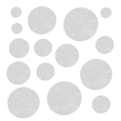 20 Pack White Felt Circles, Amigurumi, Mushroom Spots, Eye Blanks