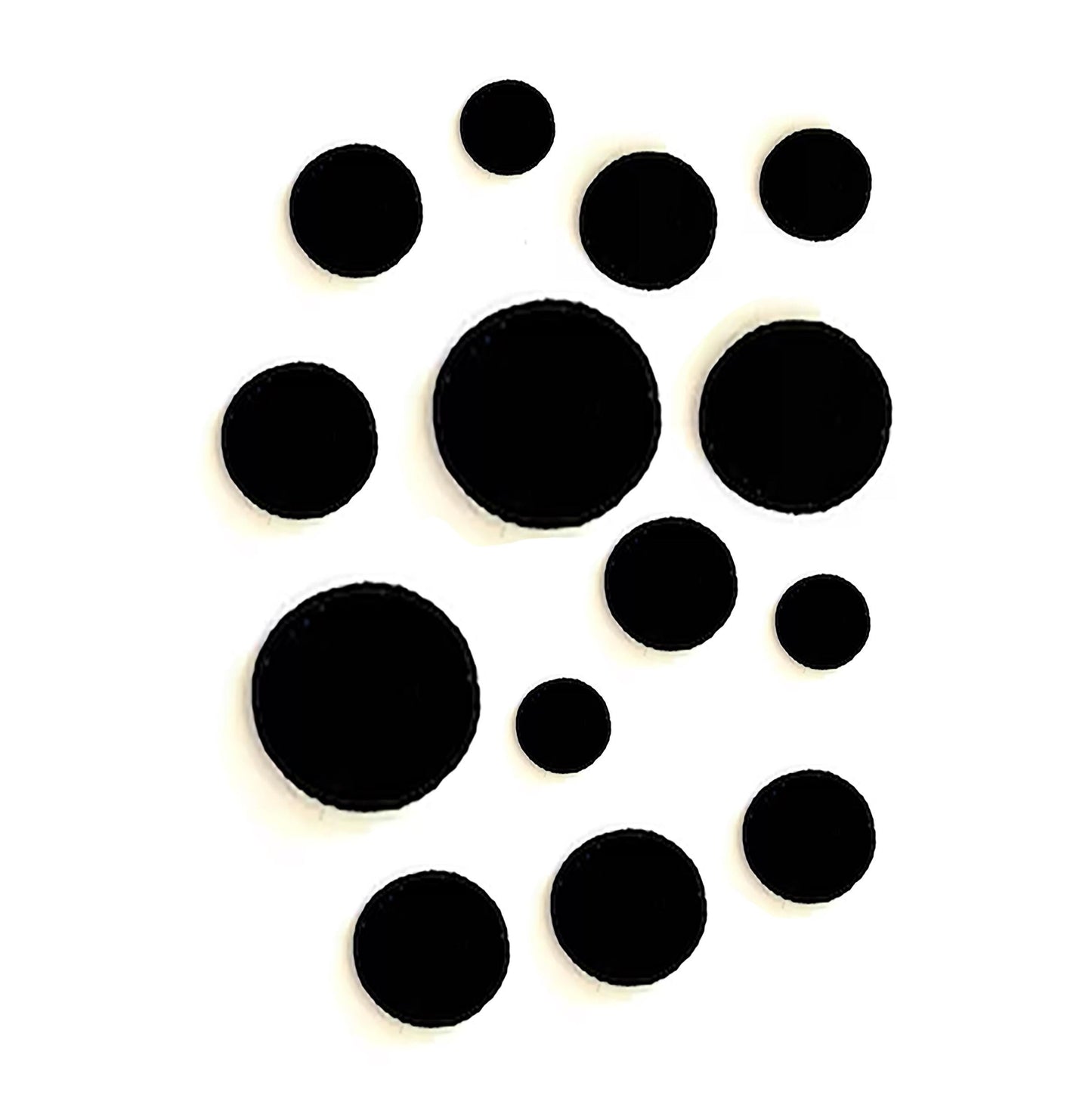 20 Pack of Black Felt Circles