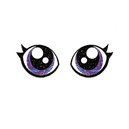 Rainbow Glitter Felt Eyes