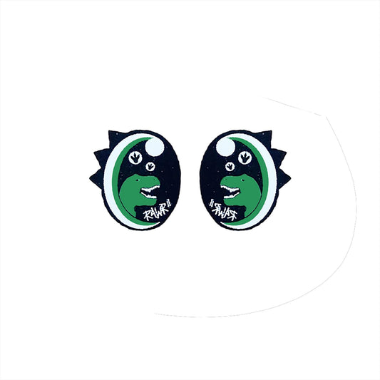 6 Pack of Green Dino Felt Eyes for Amigurumi, Dinosaur, Multiple Sizes Available