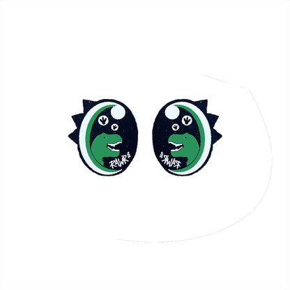 6 Pack of Green Dino Felt Eyes for Amigurumi, Dinosaur, Multiple Sizes Available