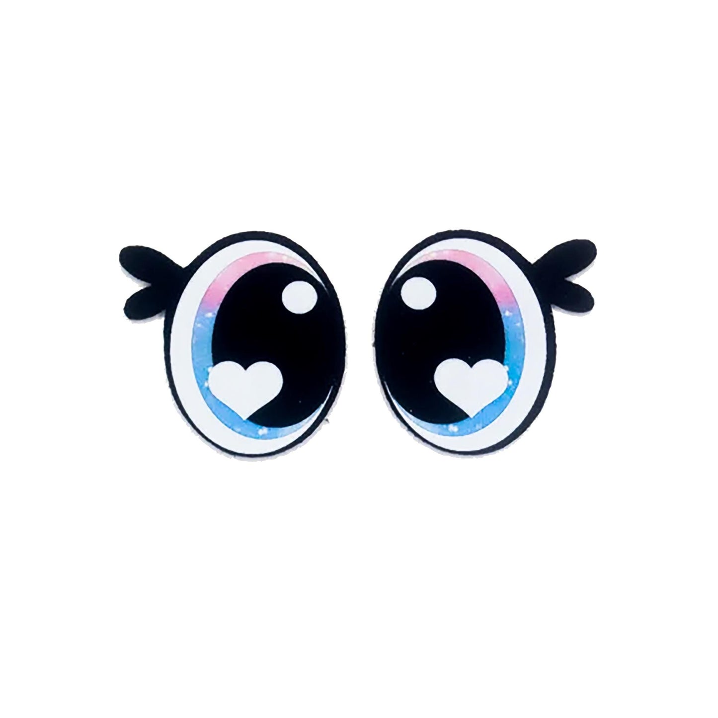 6 Pack of Pastel Glitter Felt Eyes For Amigurumi Multiple Sizes Available