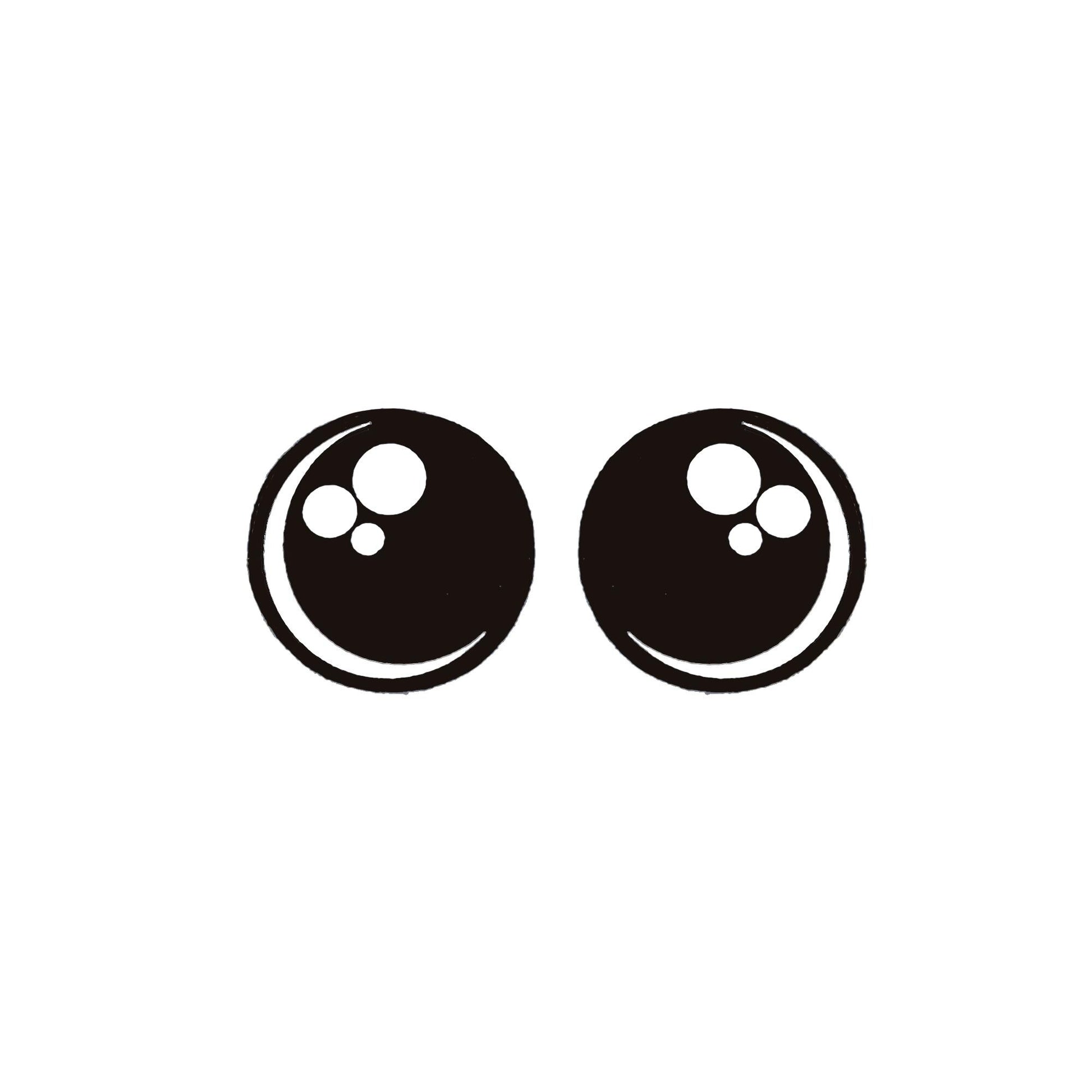 6 Pack of Round Kawaii Felt Eyes