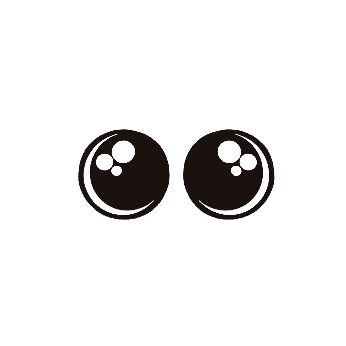 6 Pack of Round Kawaii Felt Eyes for Amigurumi Multiple Sizes Available