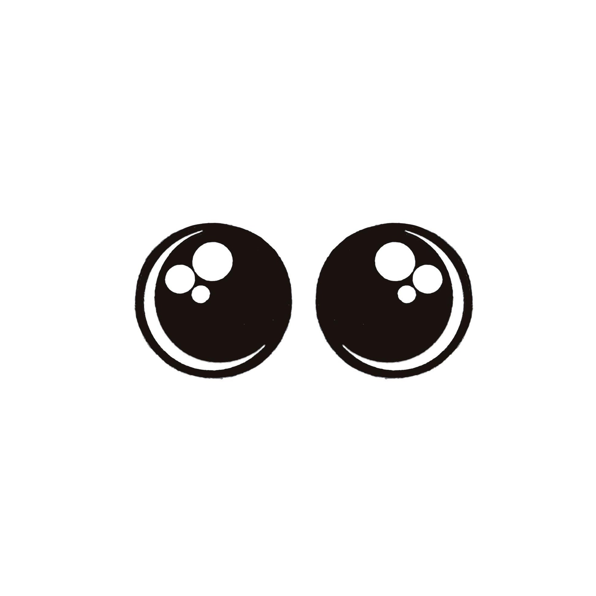 6 Pack of Round Kawaii Felt Eyes for Amigurumi Multiple Sizes Available