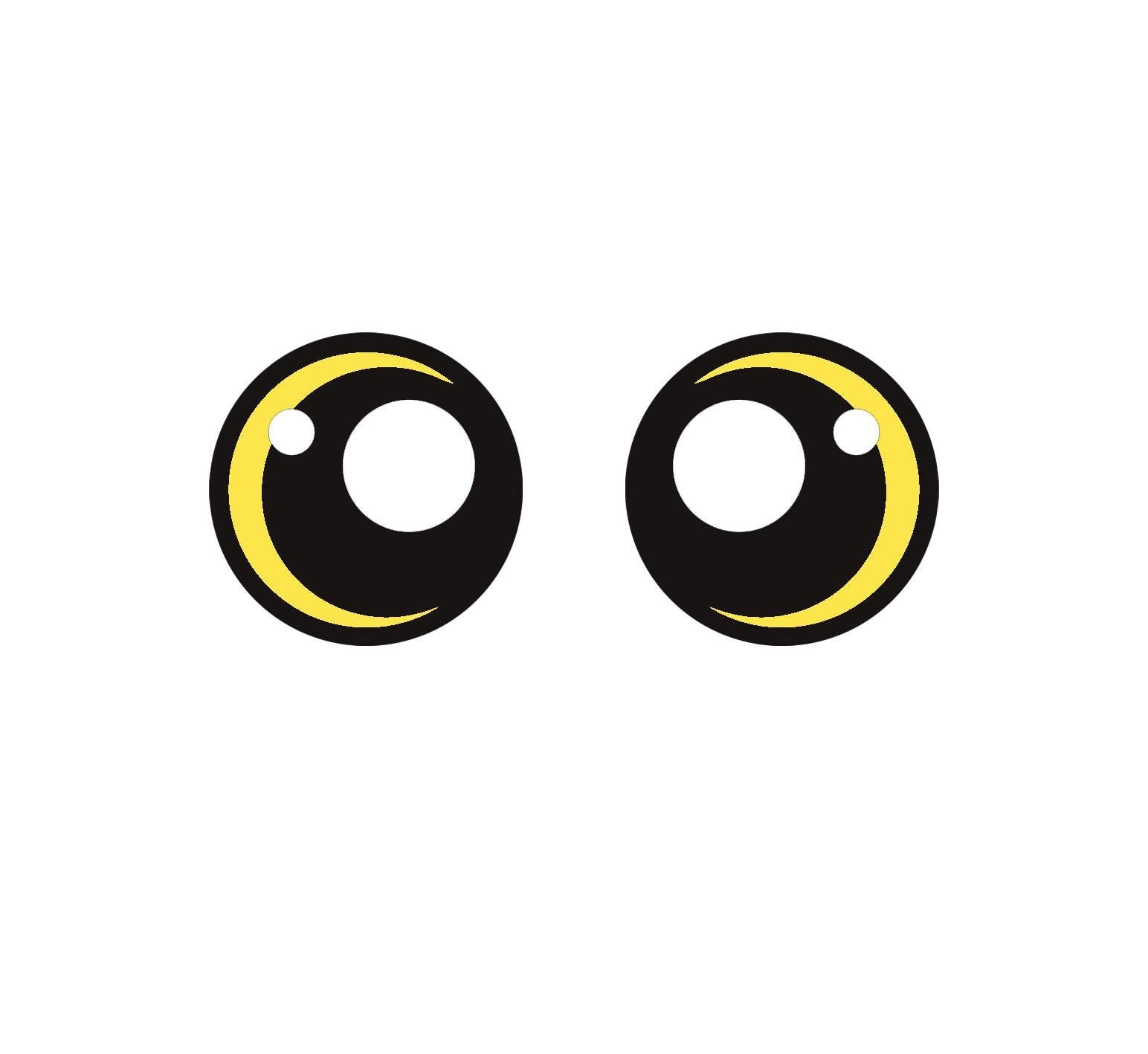6 Pack of Round Kawaii Felt Eyes for Amigurumi Multiple Sizes Available