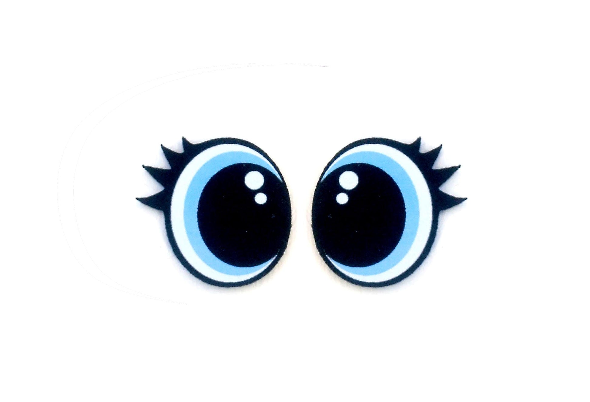 6 Pack of Oval Blue Felt Eyes For Amigurumi