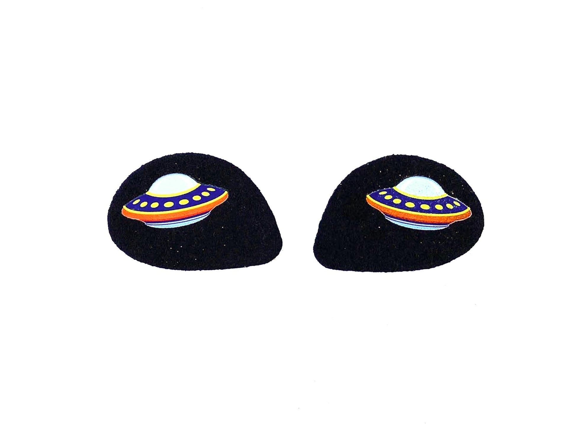 6 Pack of Space Alien Felt Eyes for Amigurumi, Multiple Sizes Available