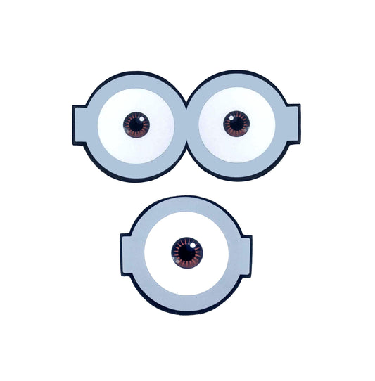 6 Pack Felt Eyes for Amigurumi, Goggle Eyes, Yellow Guy, Multiple Sizes