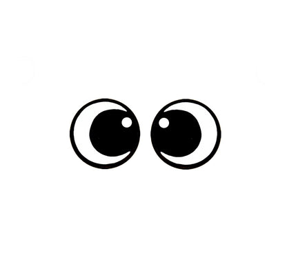 6 Pack of Round Kawaii Felt Eyes