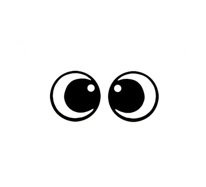 6 Pack of Round Kawaii Felt Eyes